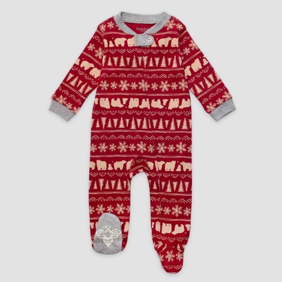 Burt’s Bees Christmas Baby Sleeper Size 3-6 Months NEW - Picture 7 of 8